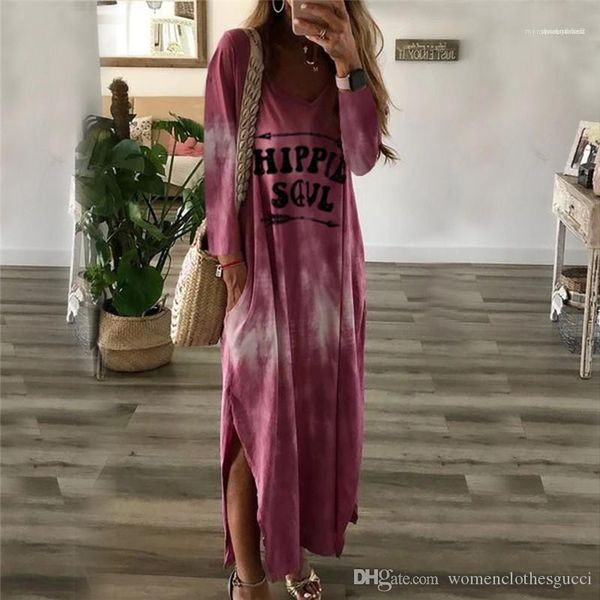 

streetwear crew neck clothing autumn womens print split dresses office lady plus size casual dresses fashion, Black;gray