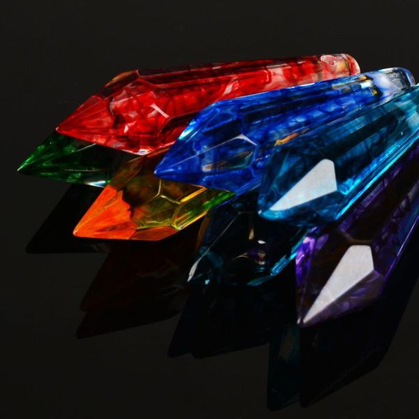 

kcaloe 2020 christmas gift ink painting resin pendant necklace wax rope chain handmade epoxy jewelry for men women 13x53mm, Silver