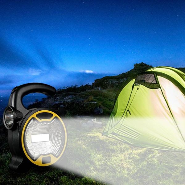 

cob work lamp led portable lantern waterproof emergency portable spotlight rechargeable floodlight for camping hiking tent light