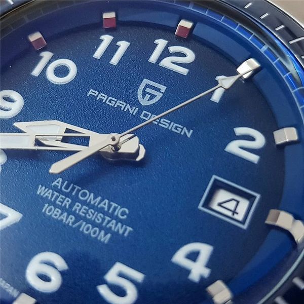 

pagani design mechanical watches for men luxury automatic watch men stainless steel waterproof fashion wristwatch relojes hombre, Slivery;brown