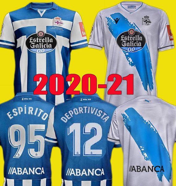 

new 20 21 deportivo de la coruna soccer jerseys home third kit mollejo 2020 2021 m.kone sabin aketxe santos football shirt, Black;yellow