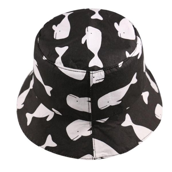 

outdoor black summer whale fisherman new bucket women 2020 pink print gorras foxmother hat fish dkopb garden2010, Black;white