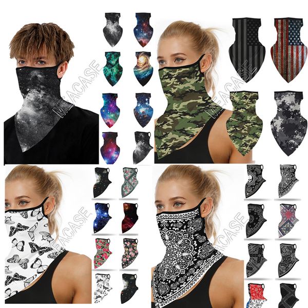 

41 styles magic triangular sports scarf bandage fashion face mask facemasks biker cycling scarves mouth cover camouflage starry totem d81807, Red;brown