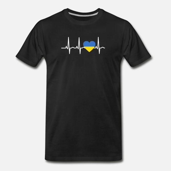 

i love электрокардиограмму heartbeat украина футболка мужчины персонифицированный хлопок s-3xl мужской fit смешной лето новизна рубашка, White;black