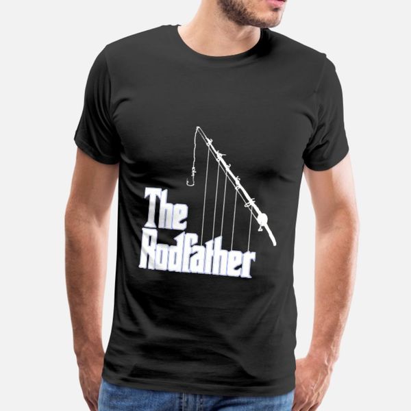 

fishing rodfather t shirt men designs 100% cotton plus size 3xl formal graphic comical summer style slim shirt