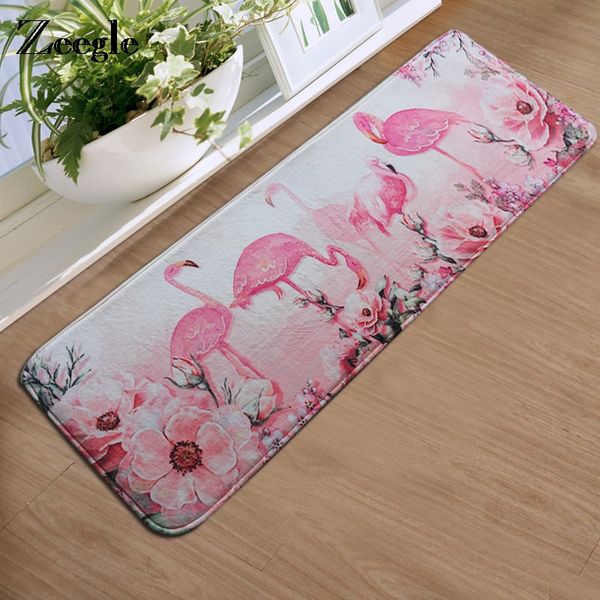 

carpets zeegle hd printing flannel sponge door mat kitchen rectangular anti-slip machine washable entrance/hallway area rug