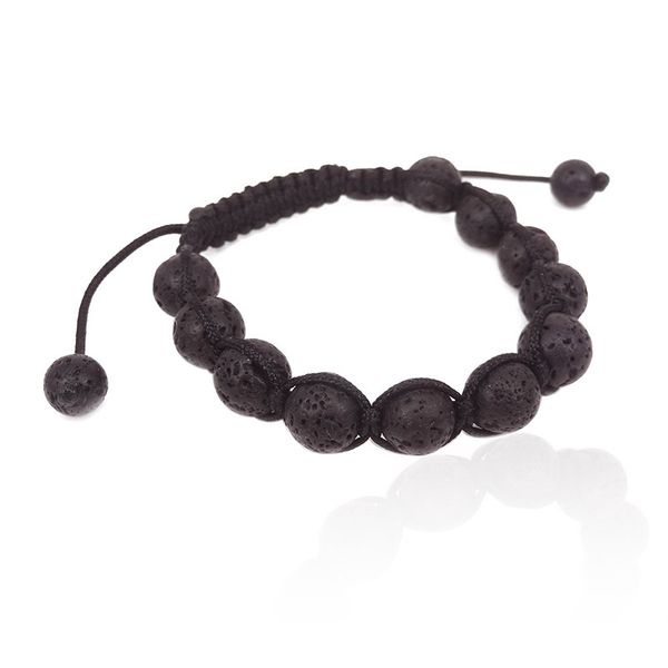 

sell fashion men's bracelet arrival / natural lava macrame beads bracelet,as a festival gift,ing, Red;blue