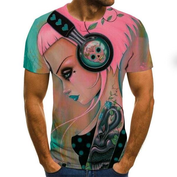 

fun music fun 3d print shirts horror plus size oversized men clothing
