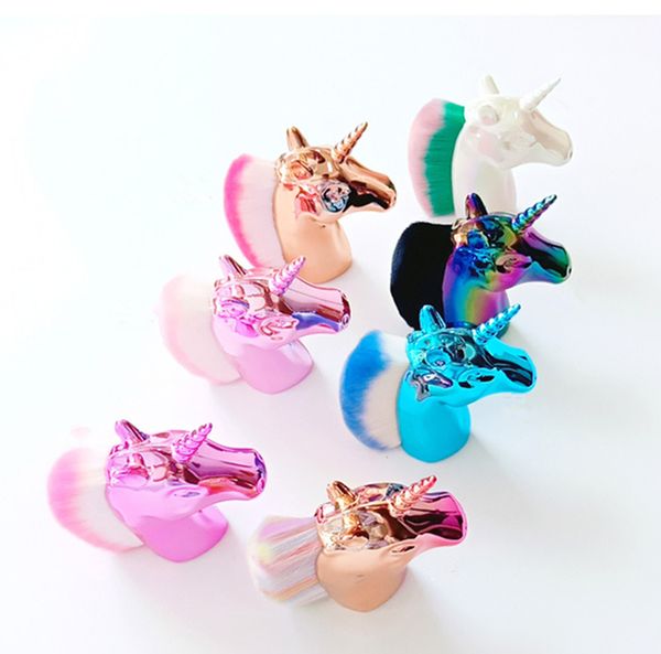 

dhl beauty unicorn shape makeup women powder brush single soft cosmetic makeup brush loose shape foundation make up brush