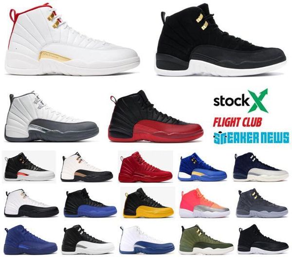 

jumpman 12 12s fiba cny bumblebee mens basketball shoes reverse taxi game royal blue gym red wings grey men sports sneakers trainer
