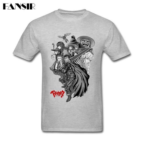 

swag tshirt men boy short sleeve cotton custom berserk noir japanese anime group clothes men t shirt