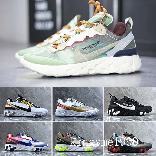 

2019 new react element 87 undercpver x upcoming men fashion luxury designer women shoes running sports sneakers shoes by-4l, Black