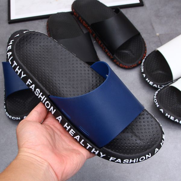 

slippers fashion beach korean style cool non-slip outdoor men's slippers shoes men men men's shoes wear-resisting, Black