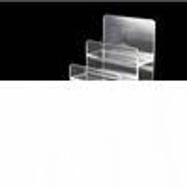 

clear black multi layer acrylic shelf wallet purse display stand mobile phone shell rack handbag holder, Black;white