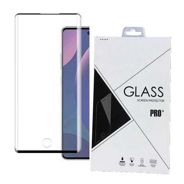 

cgjxscgjxs3d curved tempered glass screen protector edge glue for samsung galaxy note 10 10 pro fingerprint unlock 600pcs /lot retail packag