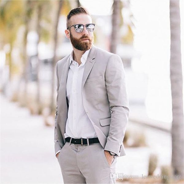 

tailor made men suits grey spring summer custom wedding suits for man groom prom beach tuxedos blazer jacket men 2 pieces tern, White;black