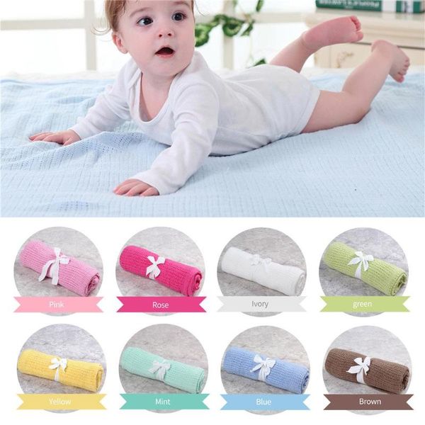 

insular cotton hollow newborn baby blankets swaddles scarf
