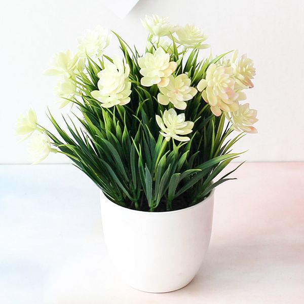 

fake lotus flower bonsai artificial potted plant home deskfloral decoration