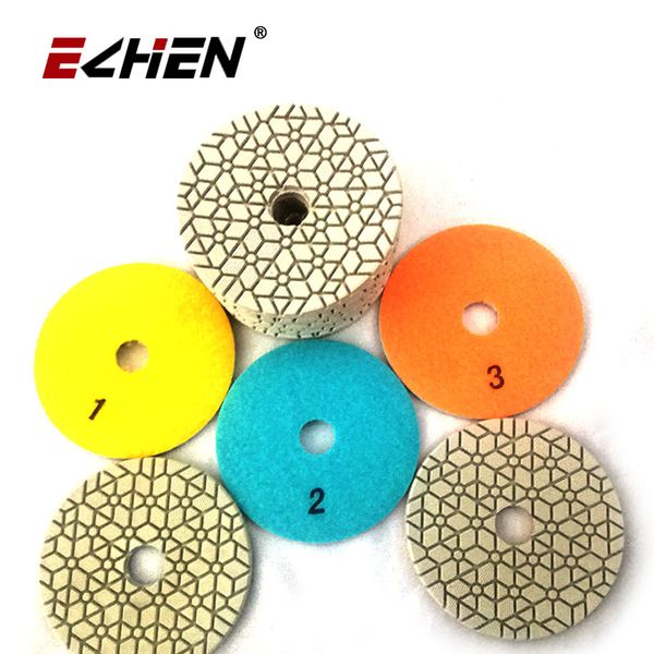 

4 inch 3 step power tools diamond polishing pads for granite marble quartz engineered stone dia sanding discs