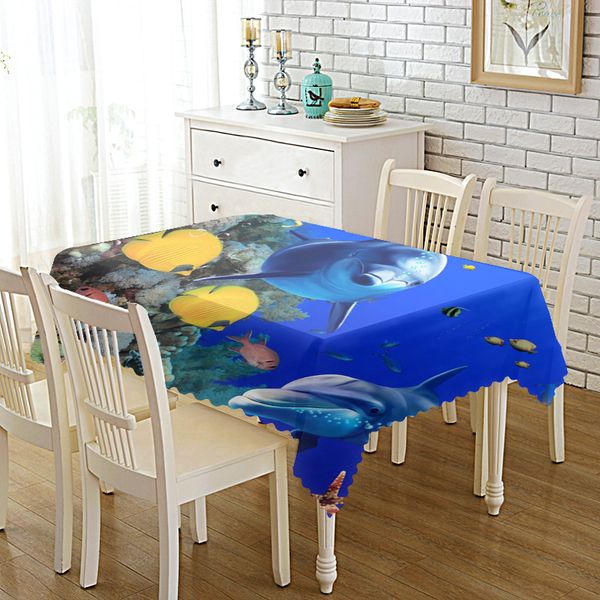 

table cloth underwater world art tablecloth household tv cabinet round placemat
