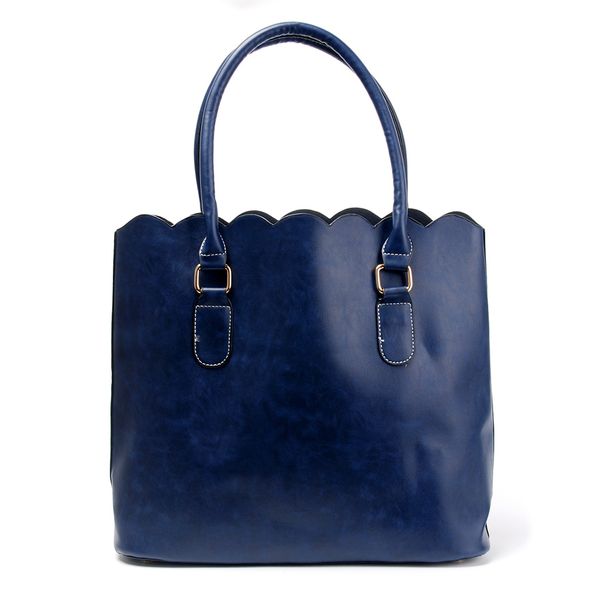 

fashion designer personalized wholesale blanks fashion scalloped tote bag casual handbag with large capacity scalloped purse