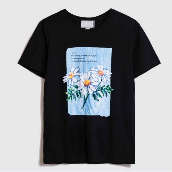 

italy for men summer t shirt couple casual tide clothing tshirt flower pattern t-shirt casual women clothing haute couture, White;black