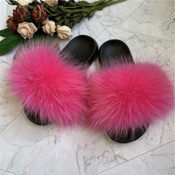 

slippers women brand fur summer fashion flip flops casual home fluffy slides indoor furry flat shoes, Black