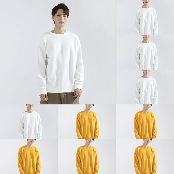 

2020 new autumn down-shoulder sleeve men's loose casual solid color round neck sweater for pullover sweater pullover men r1wks, Black