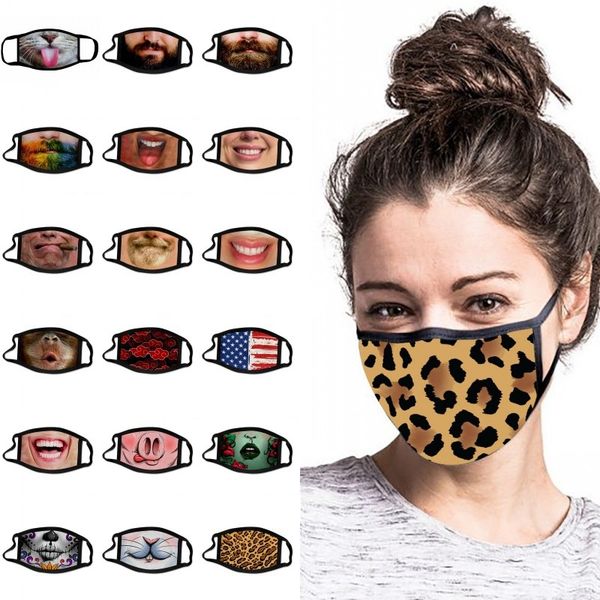 

30 styles dustproof breathable 3d print mouth mask reusable mask cotton mask washable reusable breathable masks dwb1034