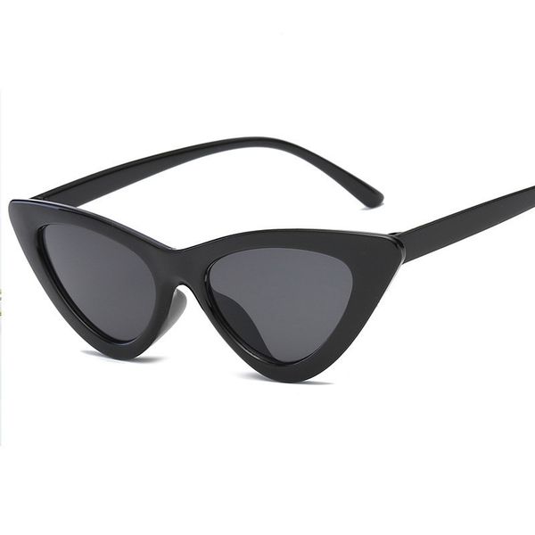 

sunglasses cateye women retro small cat eye sun glasses brand designer colorful eyewear for female, White;black