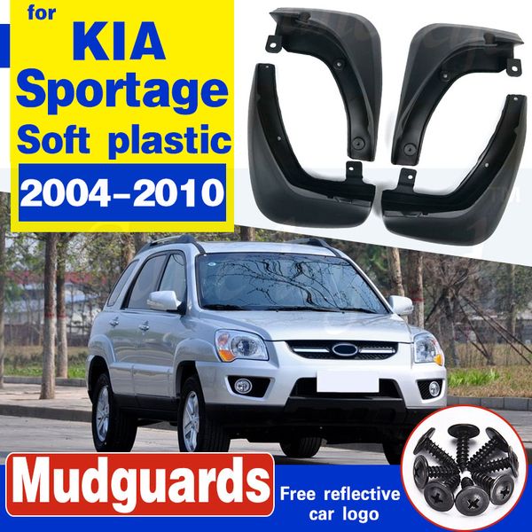 

car front rear mudguards for 2004 2005 2006 2007 2008 2009 2010 kia sportage w/o cladding mudflap accessories fenders