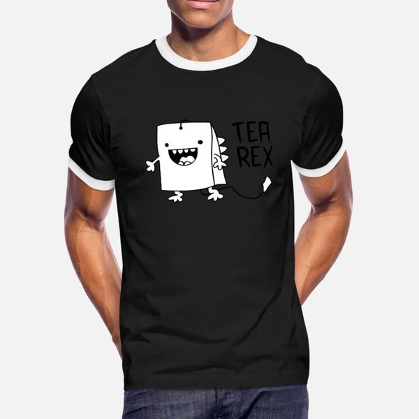 

tea rex t shirt men loose cotton round neck letter loose fashion spring trend shirt