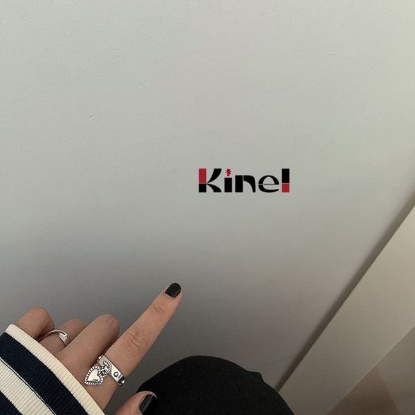 

cluster rings kinel 925 sterling silver heart punk open for women gift fine party jewelry, Golden;silver