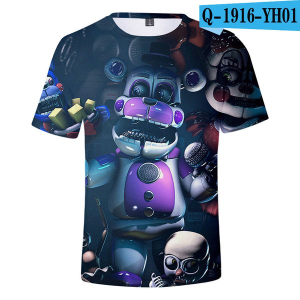 

3d five night at freddy printed boys girls fnaf anime 3d print shirts graphic kawaii humor men clothing