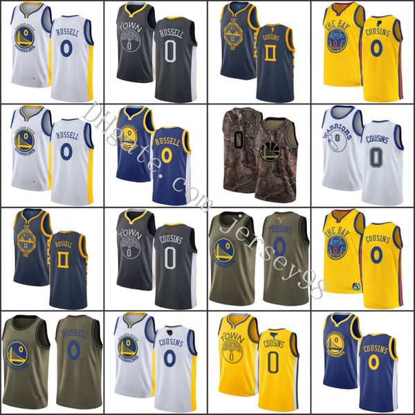 

golden state warrior me #0 demarcus cousins black white men jersey