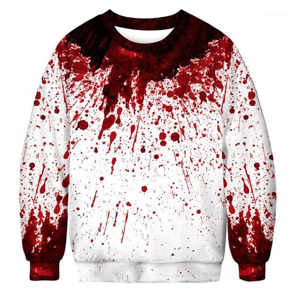 

drop digital printed circular collar hoodie casual teenagers males hoodie mens designer hoodie fashion 3d blood, Black