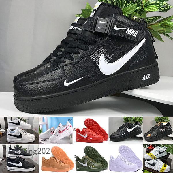 

2020 leather af1 cork dunk new classical 1 white black low high cut men women sneakers skate shoes one running shoe size 36-46 typ3w