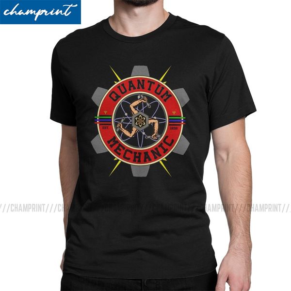

мужчины t-shirt квантовая механика урожай футболочку с коротким рукавом физика наука физическая geek nerd футболки crewneck tops лето