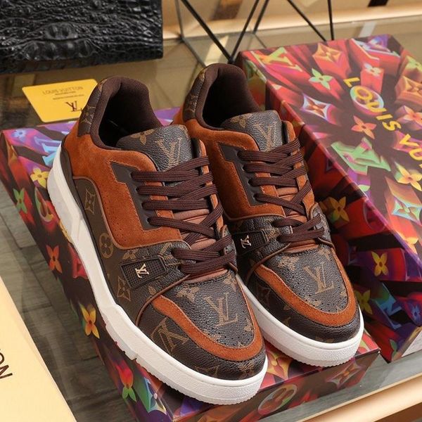 

2020 z23 fashion trend mens designer shoes leather mesh breathable comfortable outdoor shoes lace-up casual hiker shoes mens sneakers, Black