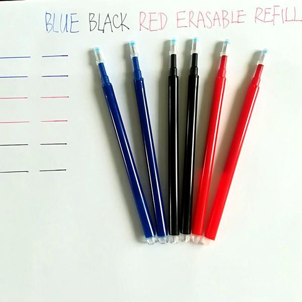 

friction pen erasable pen refill rod frixion school stationery writing tool black blue red 0.7mm gel student papelaria