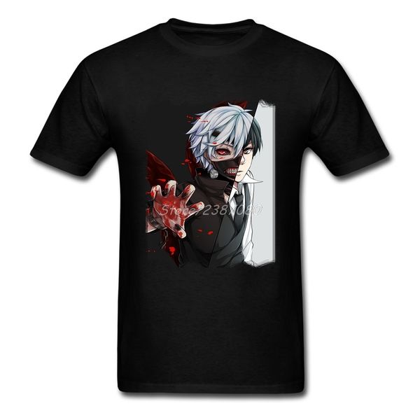

кен kaneki токио вурдалак футболка с коротким рукавом на заказ t shirt мужчины новые пары хлопок плюс размер мужские рубашки