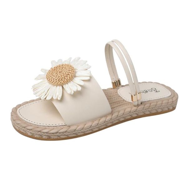 

jaycosin new casual sandals for womens flats flip-flops open toe slippers fashion women comfortable straw shoes slipper sandals, Black