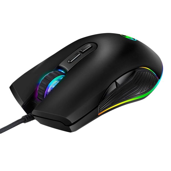 

mice ergonomic usb cable wired mouse 800-3200 dpi with 7 buttons rgb backlight gaming for lappc computer
