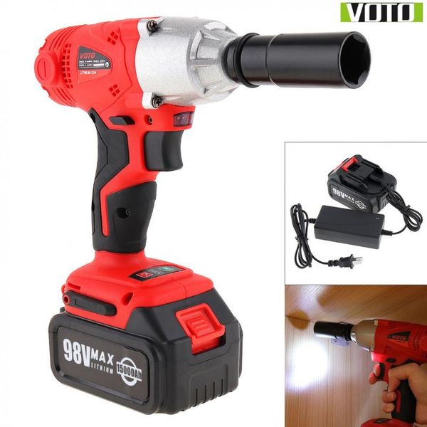 

voto ac 100 - 240v cordless 98v two-speed impact electric wrench with max lithium battery and power display light