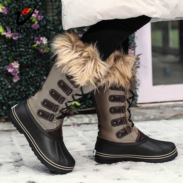 

2020 winter women snow boots women's shoes for woman booties female mid-calf ladies warm fur plush velvet russia big size 41 42, Black