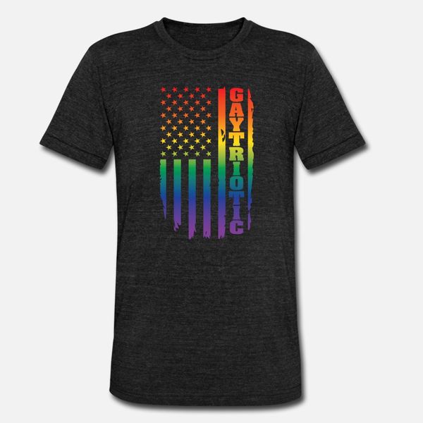 

rainbow gaytriotic gay lgbt american flag apparel t shirt men design short sleeve s-3xl cool crazy fashion spring trend shirt