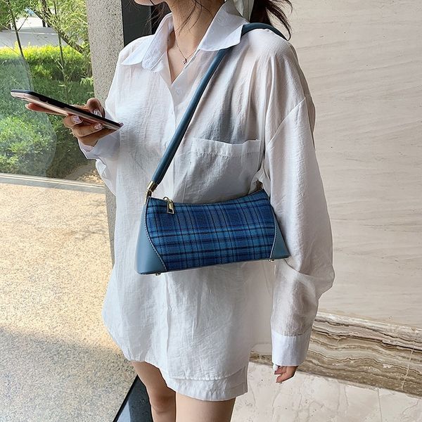 

bag women's bag new fashion western style underarm flow plaid shoulder handbag