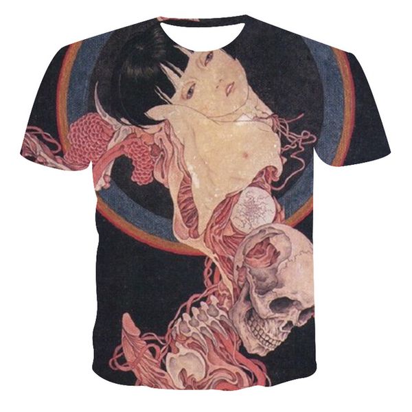 

creativity skull new anime print the 3d print shirts oversized funny horror men clothing