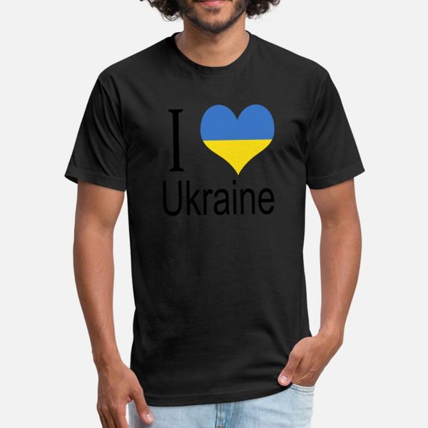 

i love ukraine heart country europe gift flag t shirt men knitted short sleeve s-xxxl male interesting new style summer standard shirt