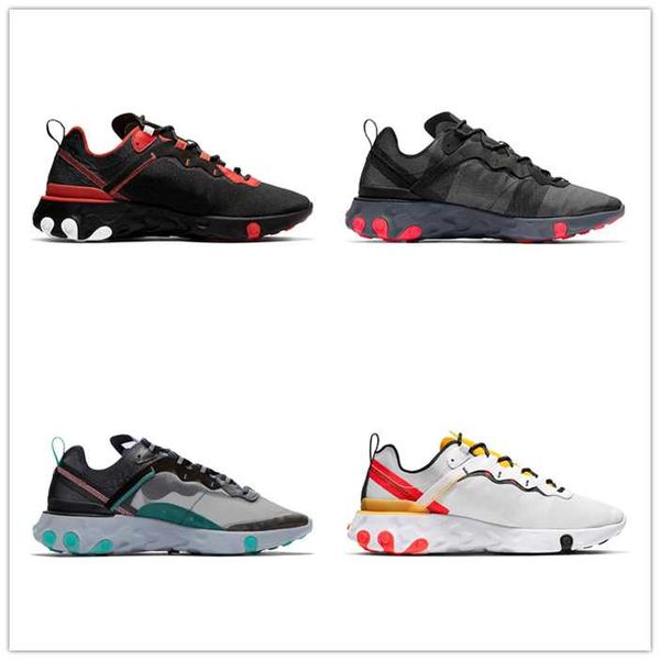 

2020 react element 55 87 running shoes for men women tour green pale pink triple black olive mens traienrs sports sneakers size 36-45
